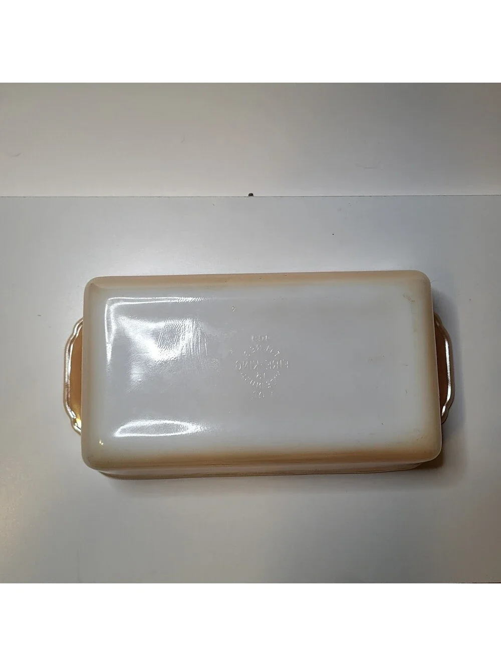 Vintage Fire-King 409 White Milk Glass 9x5 Loaf Pan Oven Ware USA